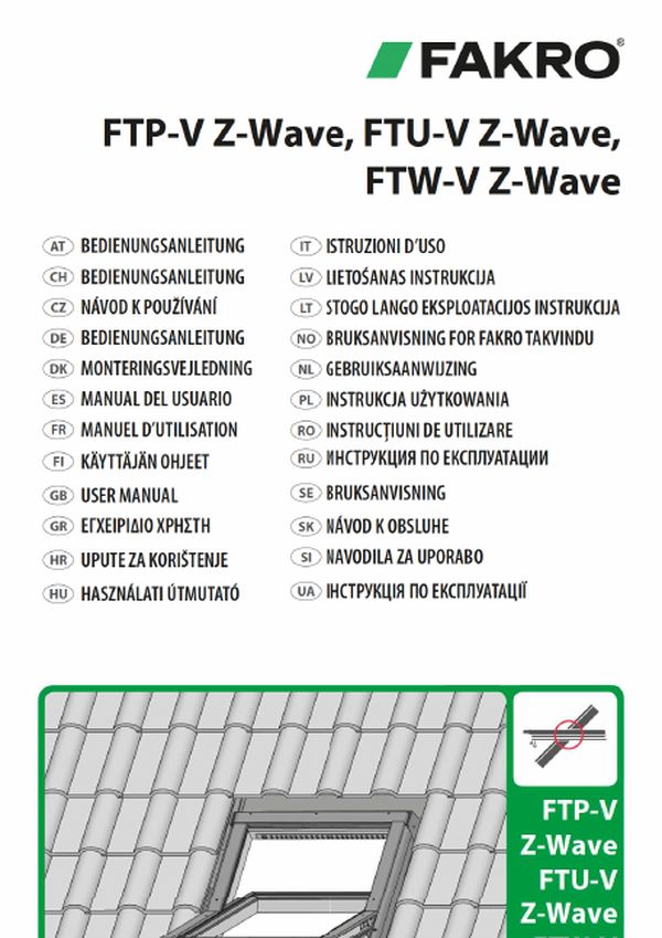 User manual: FTP-V Z-Wave, FTU-V Z-Wave (PL)