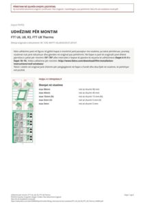 Udhëzime për montim: FTT U6, U8, R3, FTT U8 Thermo (SQ)